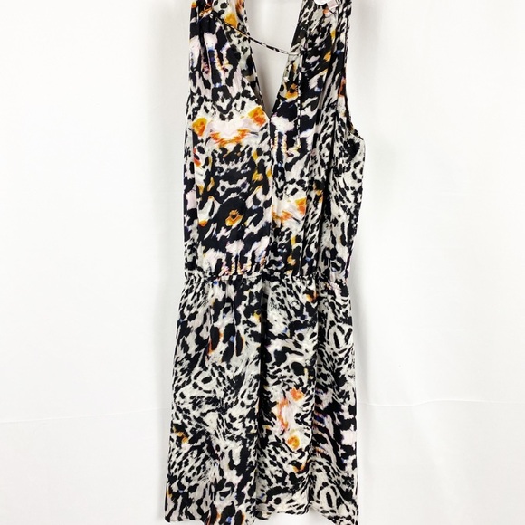 PARKER Animal Print Silk Mini Dress - Picture 1 of 4